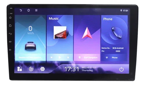 Lebeeaudio 4+64g 10 Pulgadas Coche Estereo Android 13 Gps 1 Din Con Inalámbrico Carplay